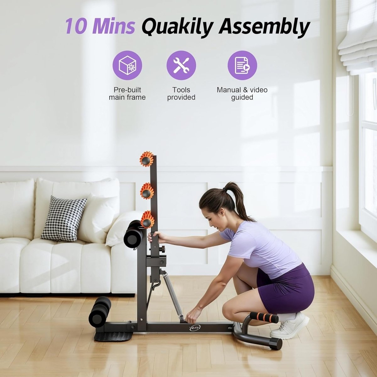 Deep Squat Machine Adjustable Glutes Leg Trainer Home Gym 350lb - Kwikley
