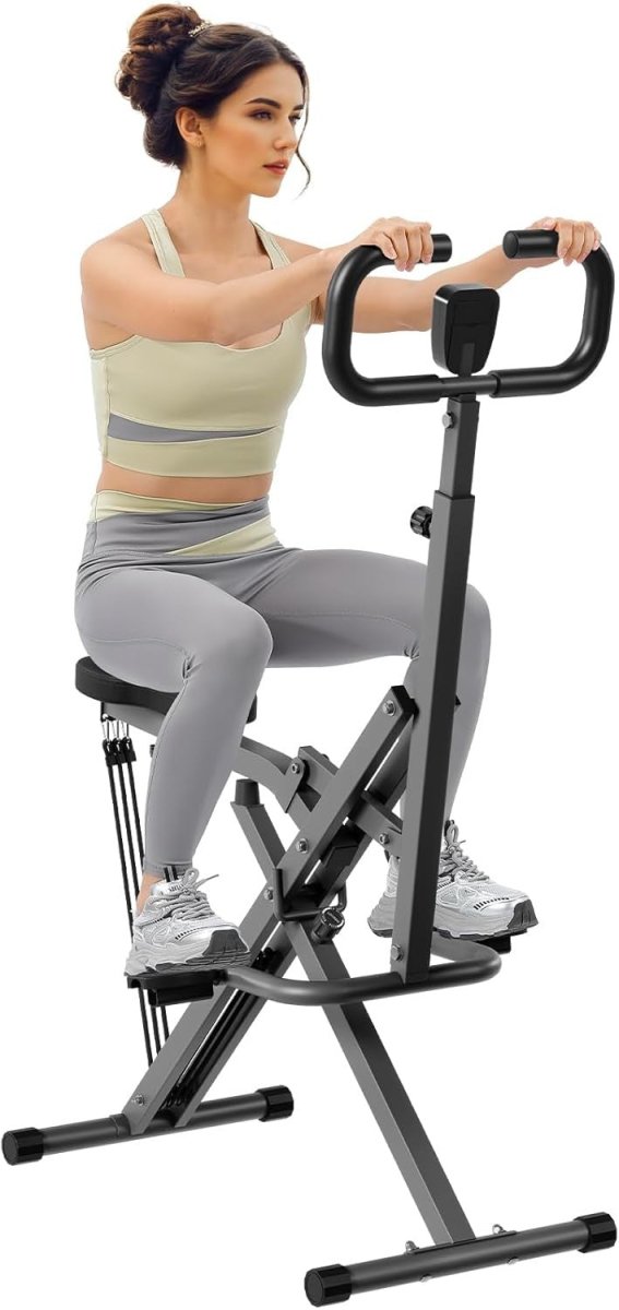 Deep Squat Machine Trainer Full Body Workout Rowing Exercise w/ Monitor - Kwikley