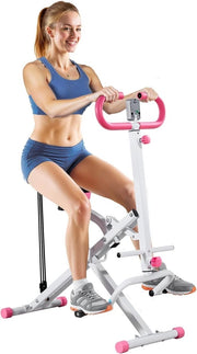 Deep Squat Rowing Machine Foldable Glute Leg Trainer Adjustable Bands Gym - Kwikley