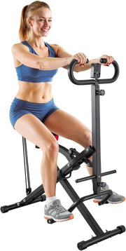 Deep Squat Rowing Machine Foldable Glute Leg Trainer Adjustable Bands Home Gym - Kwikley