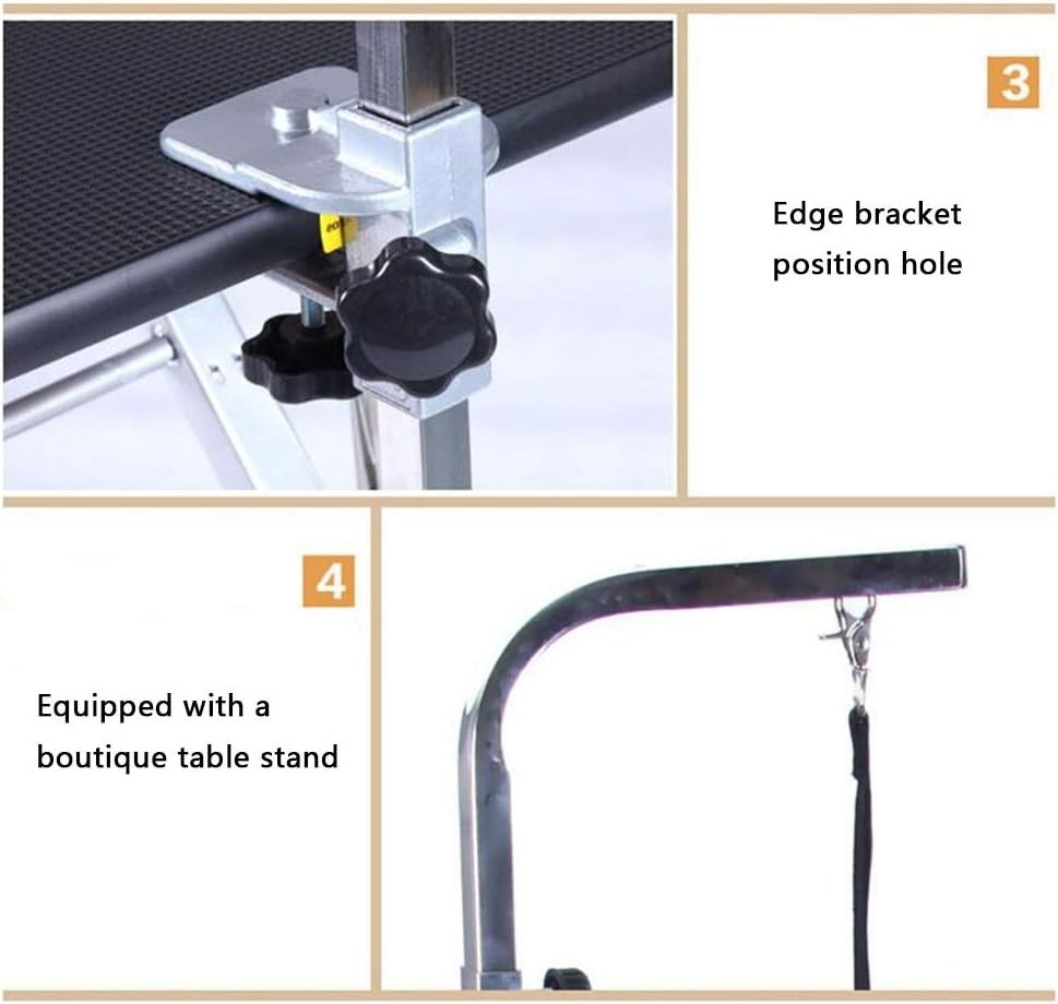 Deluxe Dog Grooming Table Height Adjustable Folding Portable Non Slip Arm - Kwikley