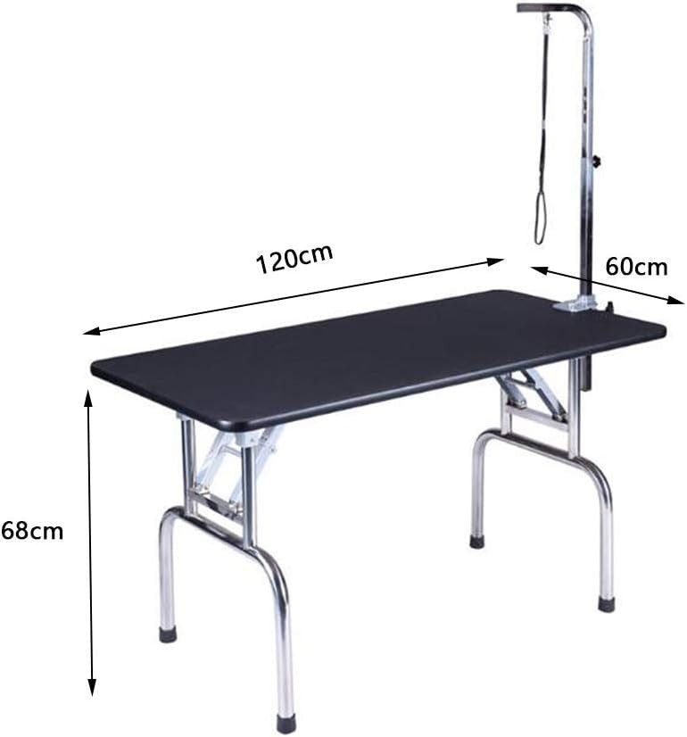 Deluxe Dog Grooming Table Height Adjustable Folding Portable Non Slip Arm - Kwikley
