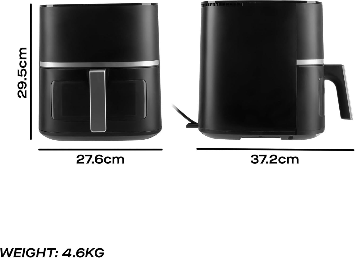 Digital Air Fryer 5.5L | Window 10 Presets Fast Healthy Cooking Family Size - Kwikley