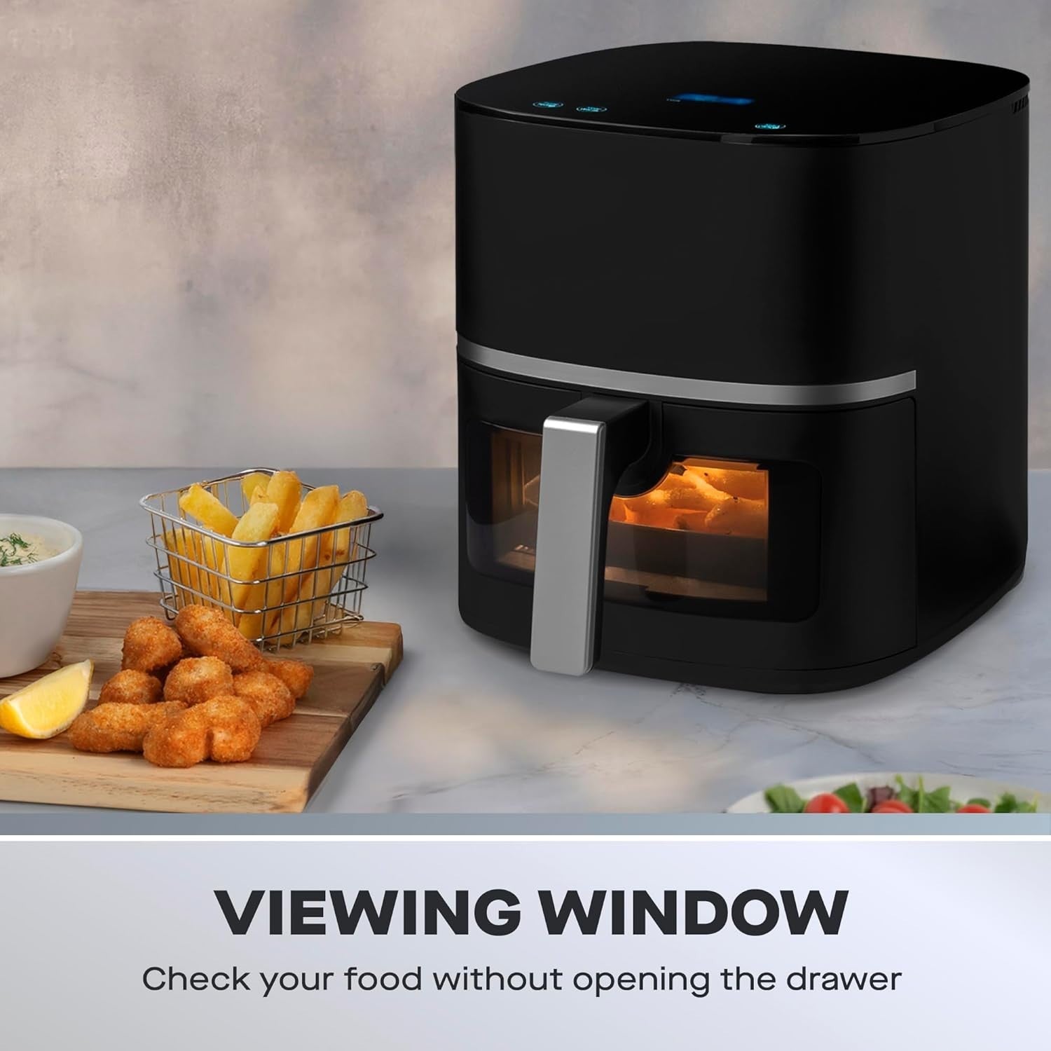 Digital Air Fryer 5.5L | Window 10 Presets Fast Healthy Cooking Family Size - Kwikley