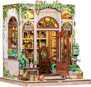 DIY Book Nook Kit 3D Wooden Dollhouse Bookshelf Diorama Puzzle Decor - Kwikley