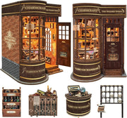 DIY Book Nook Kit Magic Wand Shop 3D Wooden Puzzle Bookshelf Decor - Kwikley