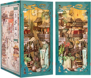 DIY Book Nook Kit Miniature Library LED Bookshelf Decor Puzzle Gift - Kwikley