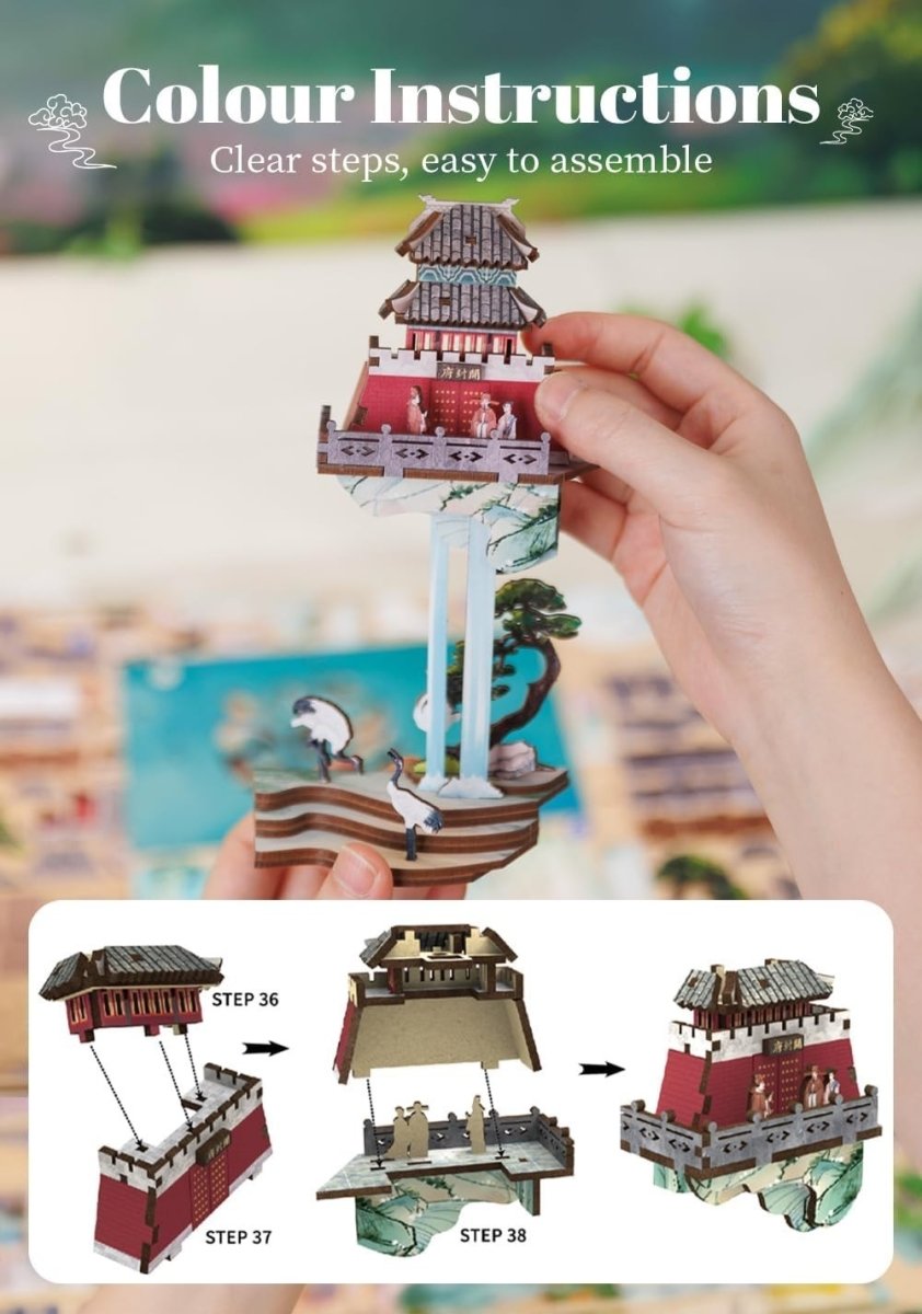 DIY Book Nook Kit Miniature Library LED Bookshelf Decor Puzzle Gift - Kwikley
