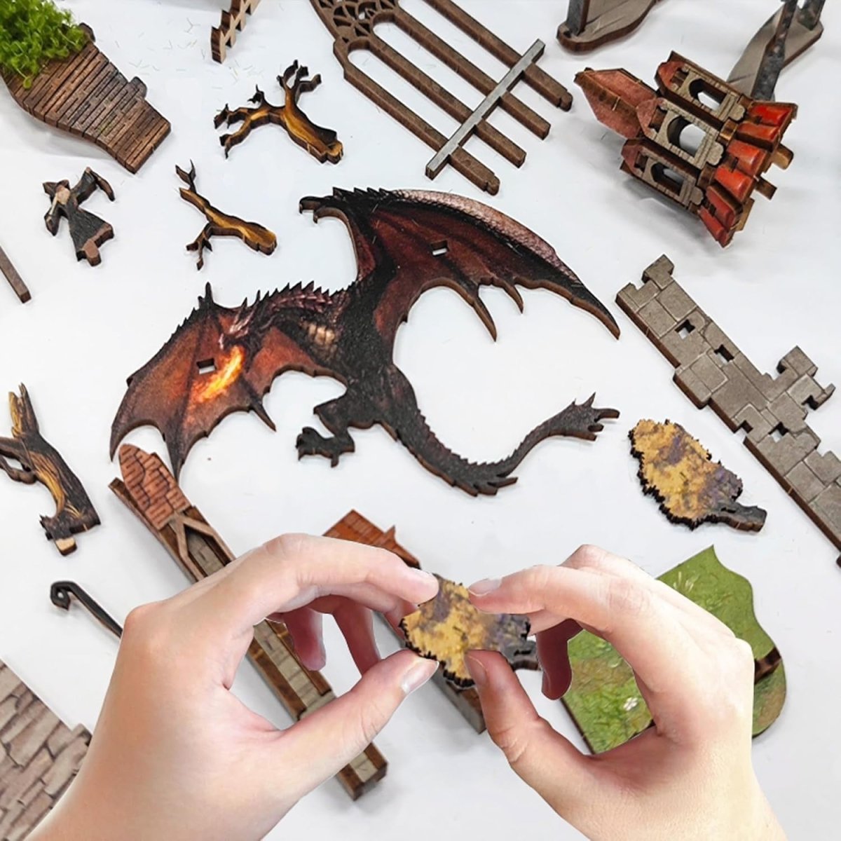 DIY Fantasy Book Nook Kit 3D Wooden Puzzle Bookshelf Insert Decor - Kwikley