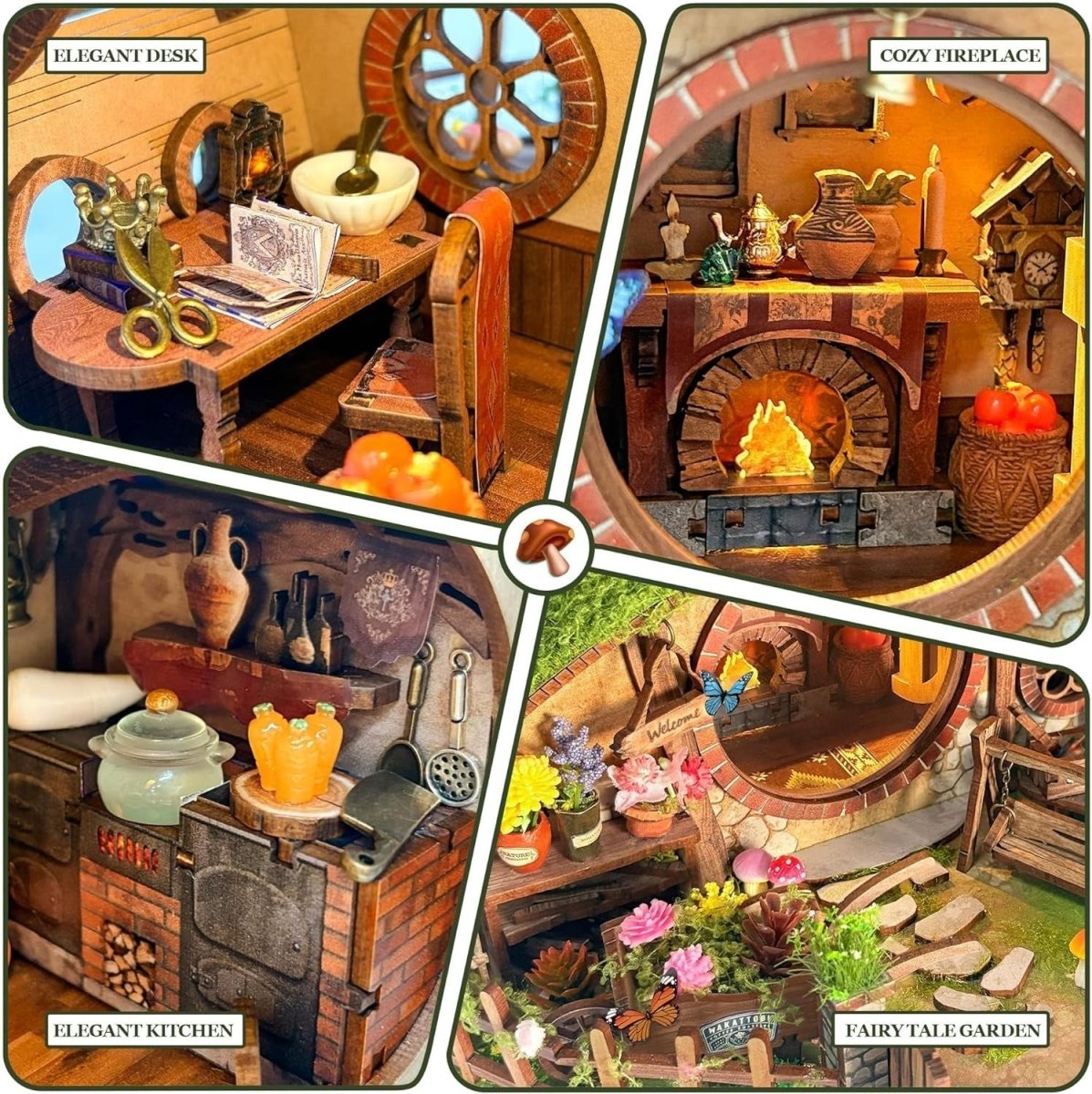 DIY Miniature House Kit 3D Wooden Puzzle Blind Box Dollhouse Decor - Kwikley