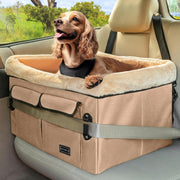 Dog Booster Car Seat Medium Dogs Travel Bed Safety Harness 20kg - Kwikley