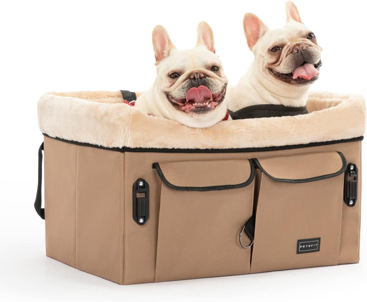 Dog Booster Car Seat Medium Dogs Travel Bed Safety Harness 20kg - Kwikley