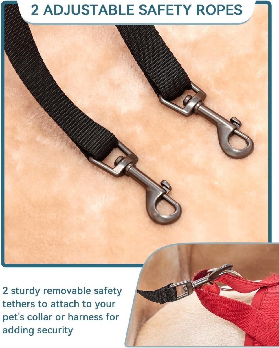 Dog Booster Car Seat Medium Dogs Travel Bed Safety Harness 20kg - Kwikley