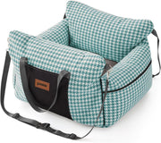 Dog Booster Car Seat Memory Foam Pet Travel Bed Safety Leash 25lb - Kwikley