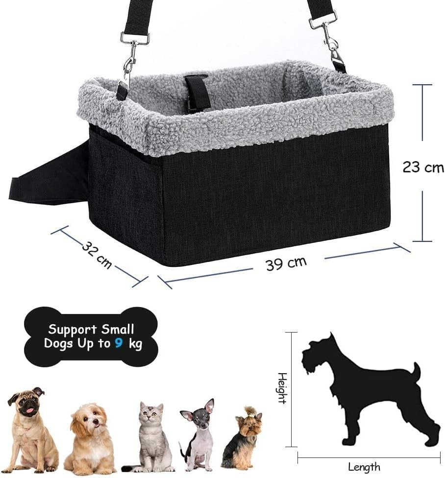 Dog Booster Car Seat Raised Pet Travel Carrier for Small Dogs Cats - Kwikley