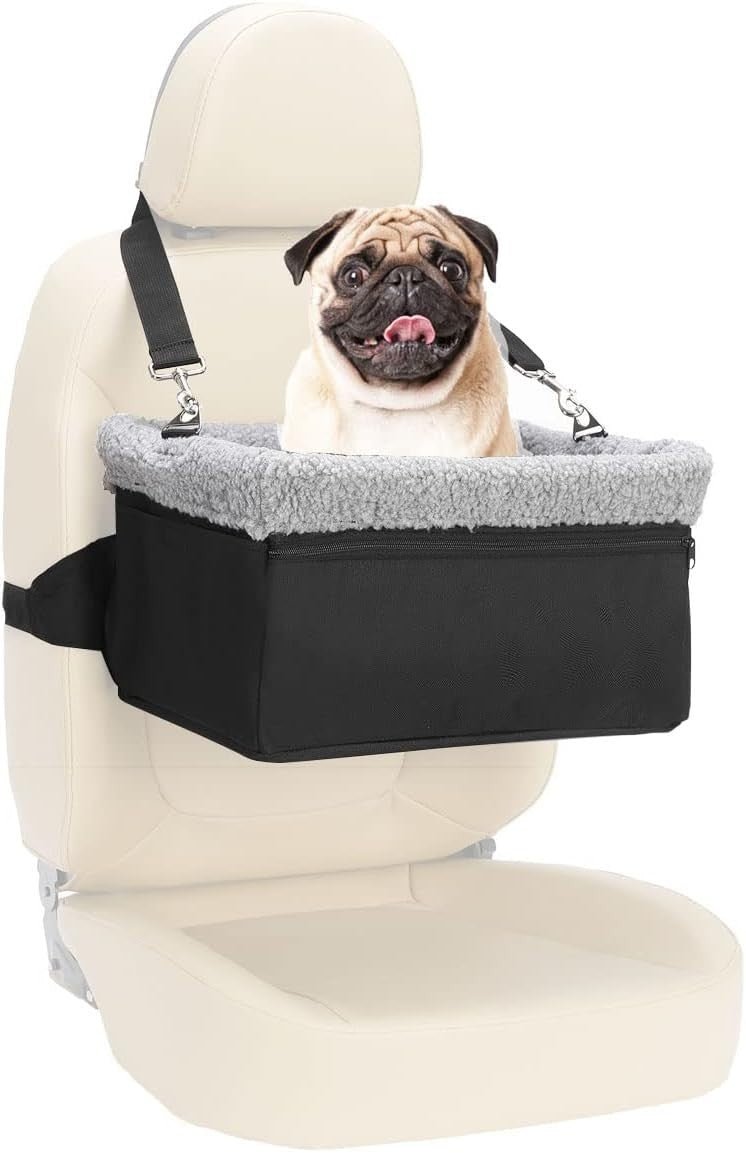 Dog Booster Car Seat Raised Pet Travel Carrier for Small Dogs Cats - Kwikley