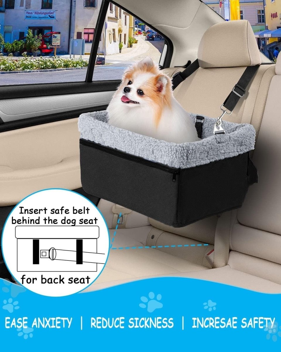 Dog Booster Car Seat Raised Pet Travel Carrier for Small Dogs Cats - Kwikley