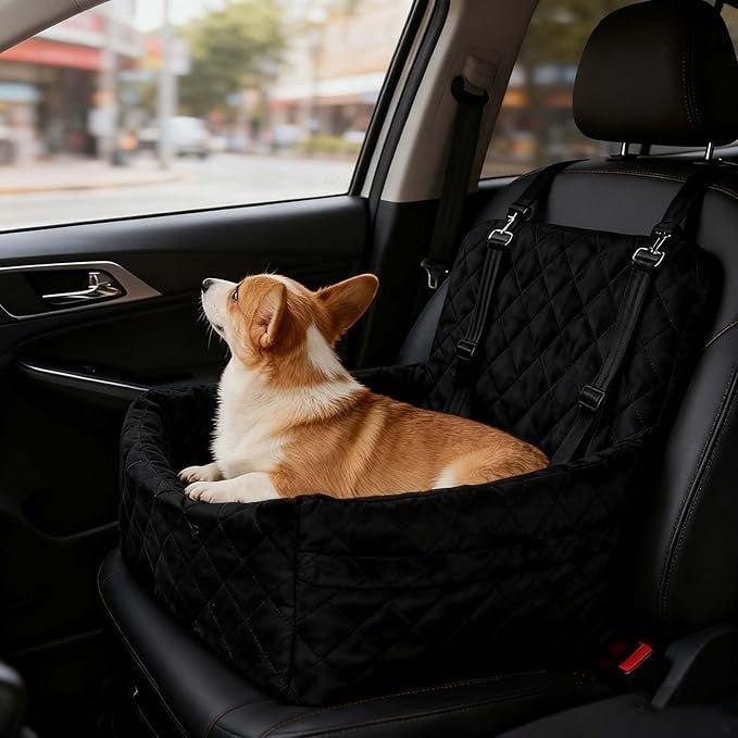 Dog Booster Car Seat Travel Bed Washable Pet Carrier Up To 35lbs - Kwikley