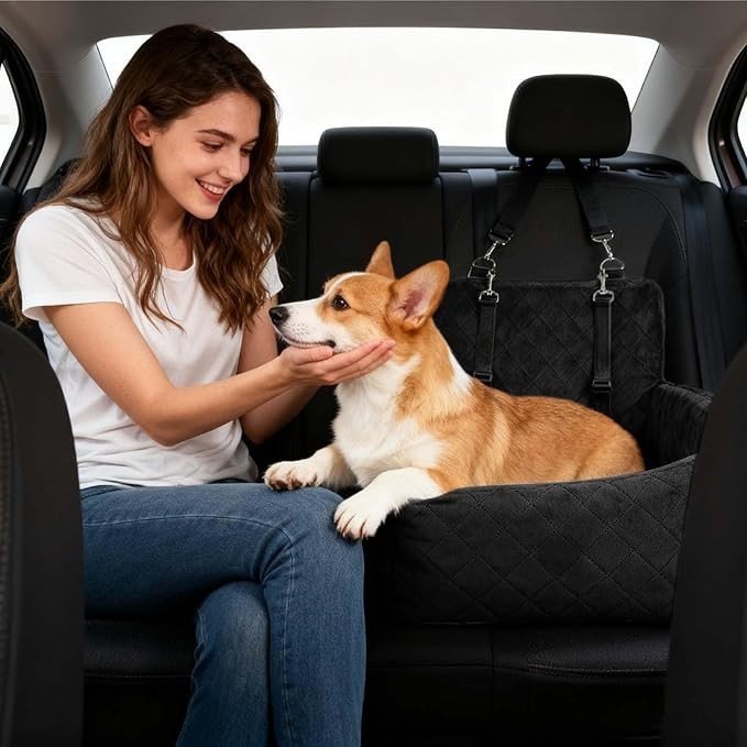 Dog Booster Car Seat Travel Bed Washable Pet Carrier Up To 35lbs - Kwikley
