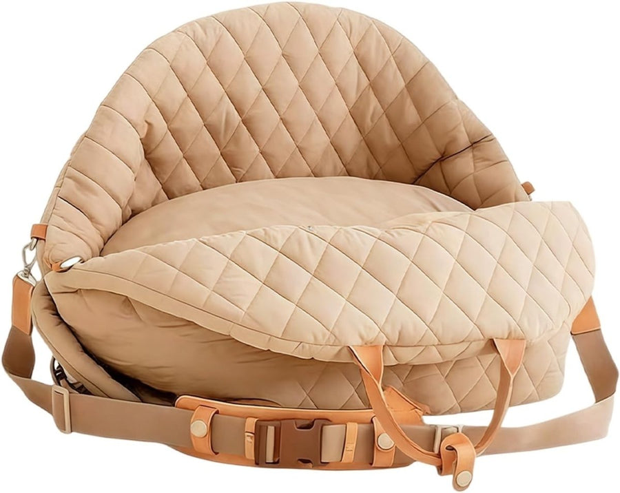 Dog Booster Car Seat Travel Carrier Waterproof Pet Bed Safety Strap - Kwikley