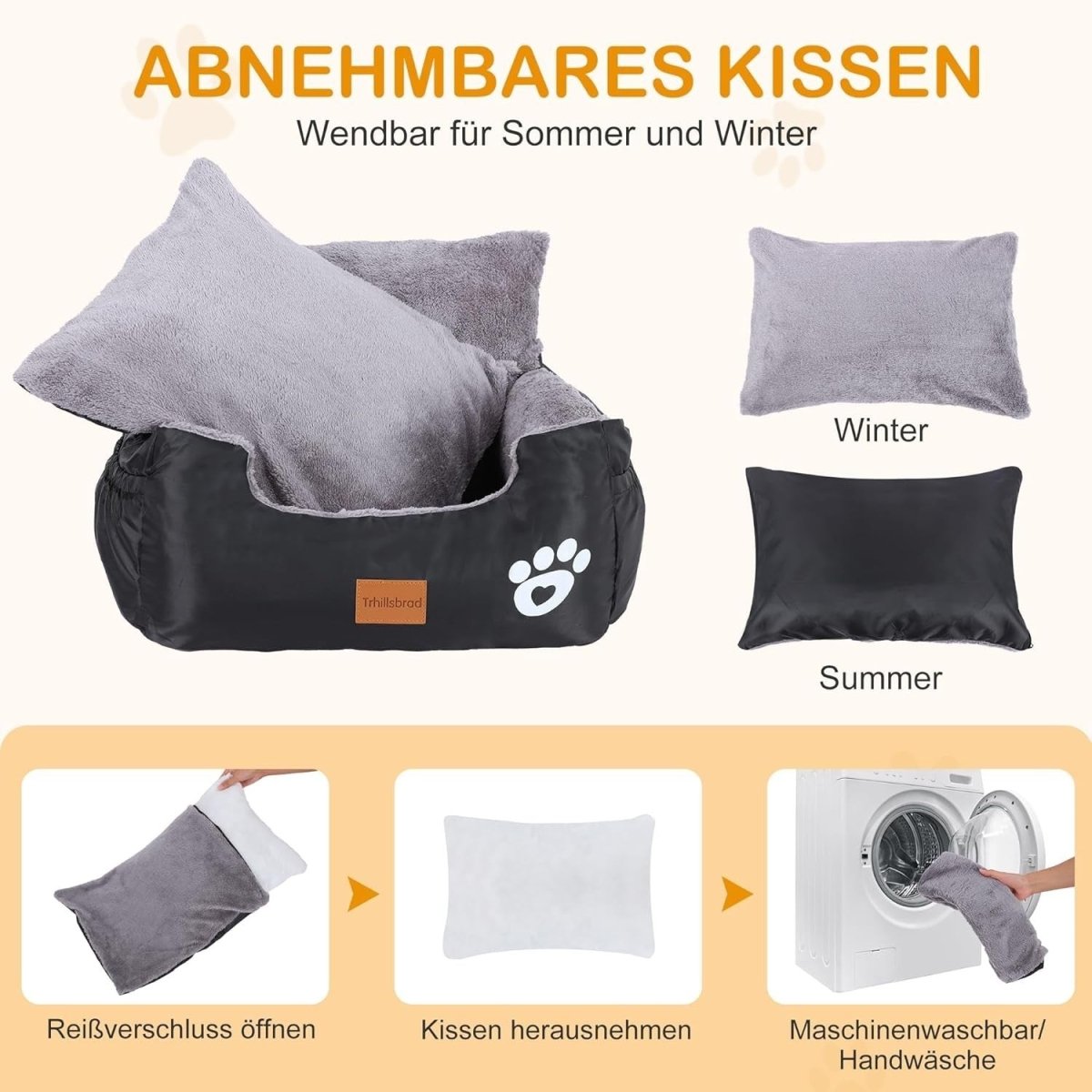 Dog Booster Car Seat Washable Pet Travel Bed Safety Lead Grey 15kg - Kwikley