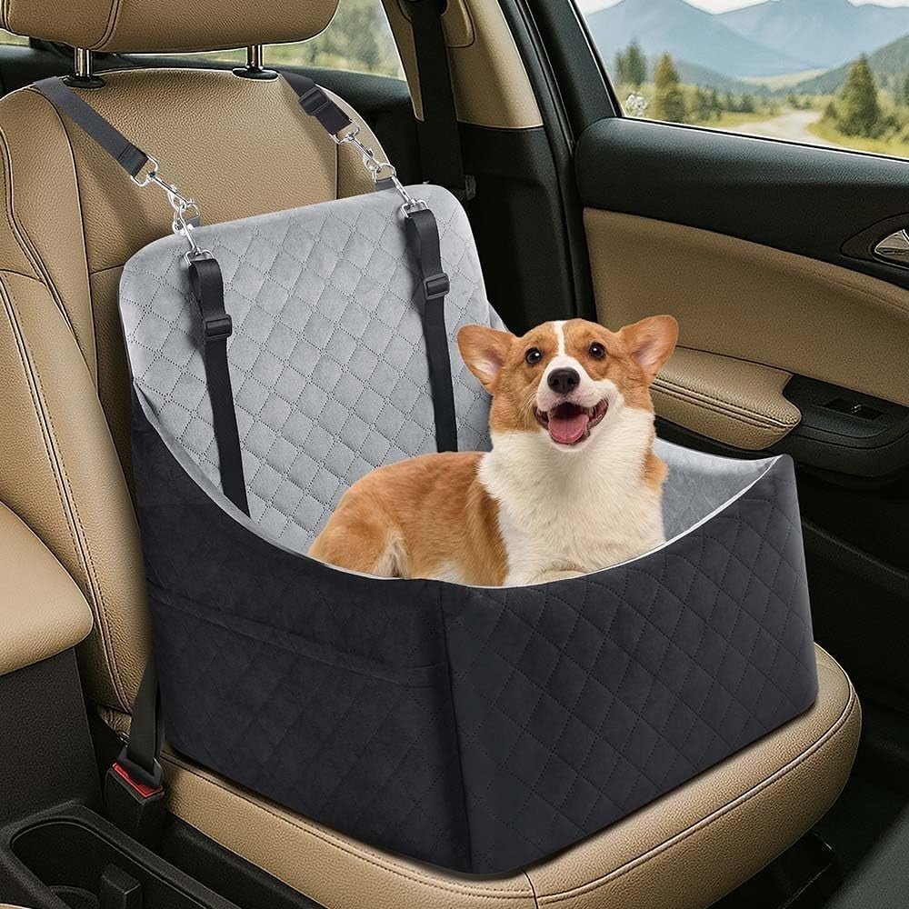 Dog Booster Seat Travel Bed Washable Pet Car Seat for Small Medium Dogs - Kwikley