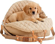 Dog Car Seat Booster Bed Pet Travel Carrier Safety Leash Waterproof - Kwikley