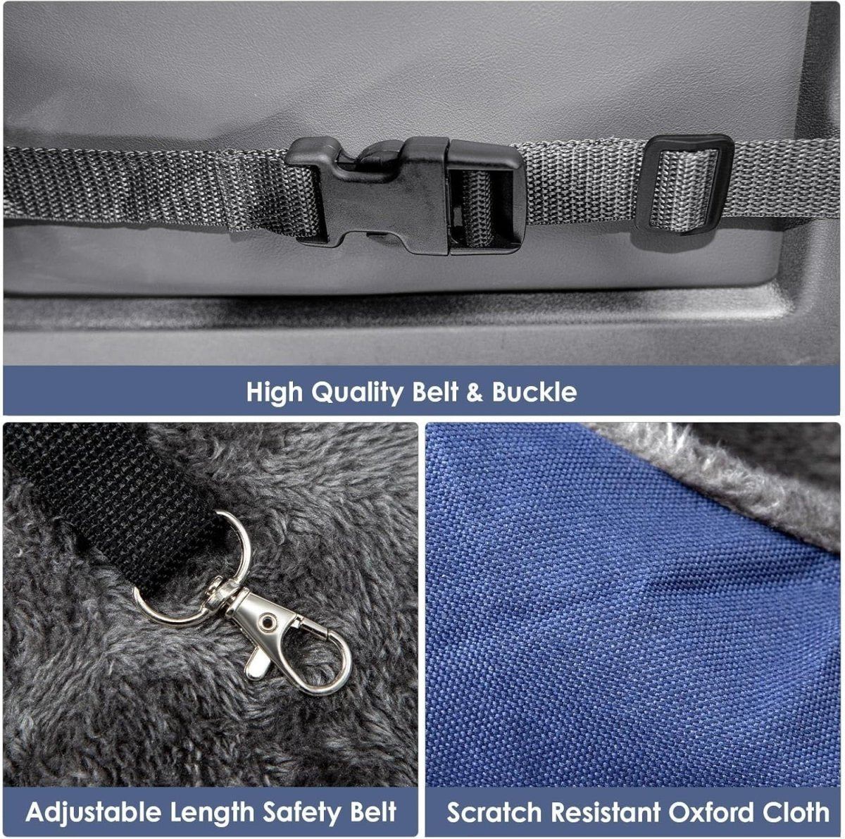 Dog Car Seat Booster Bed Small Medium Dogs Washable Travel Carrier 16kg - Kwikley