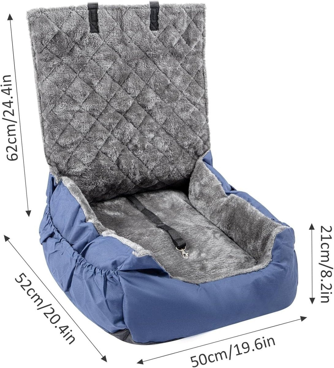 Dog Car Seat Booster Bed Small Medium Dogs Washable Travel Carrier 16kg - Kwikley