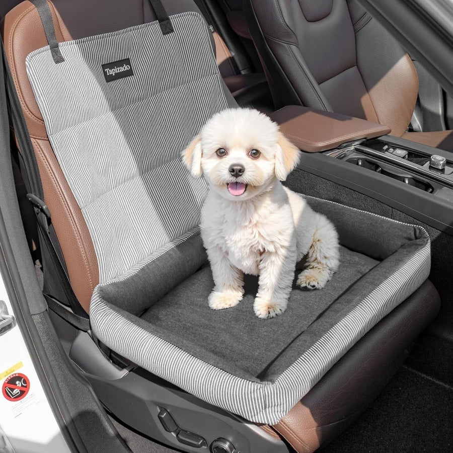 Dog Car Seat Booster Bed Soft Cushion Travel Carrier Safety Strap 25lb - Kwikley