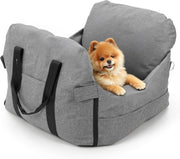 Dog Car Seat Booster Bed Washable Travel Carrier Safety Leash 60cm - Kwikley