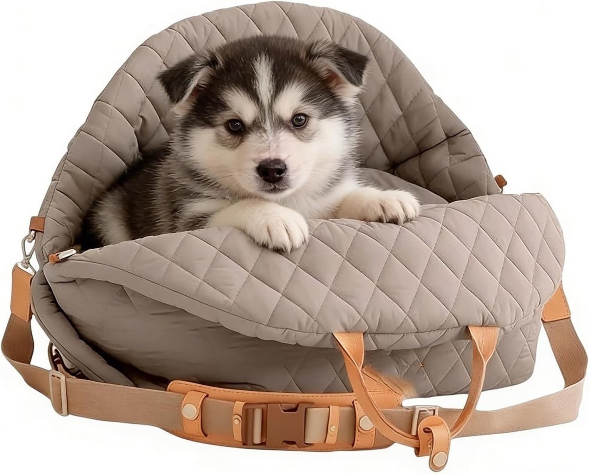 Dog Car Seat Booster Travel Carrier Waterproof Pet Bed w Handle - Kwikley