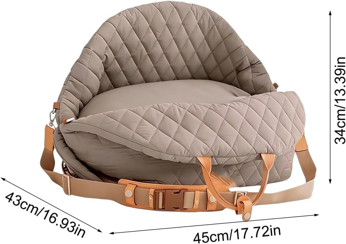 Dog Car Seat Booster Travel Carrier Waterproof Pet Bed w Handle - Kwikley