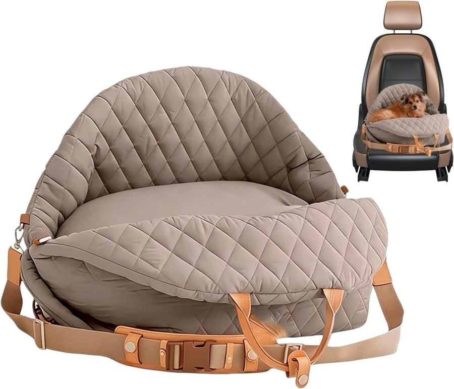 Dog Car Seat Booster Travel Carrier Waterproof Pet Bed w Handle - Kwikley