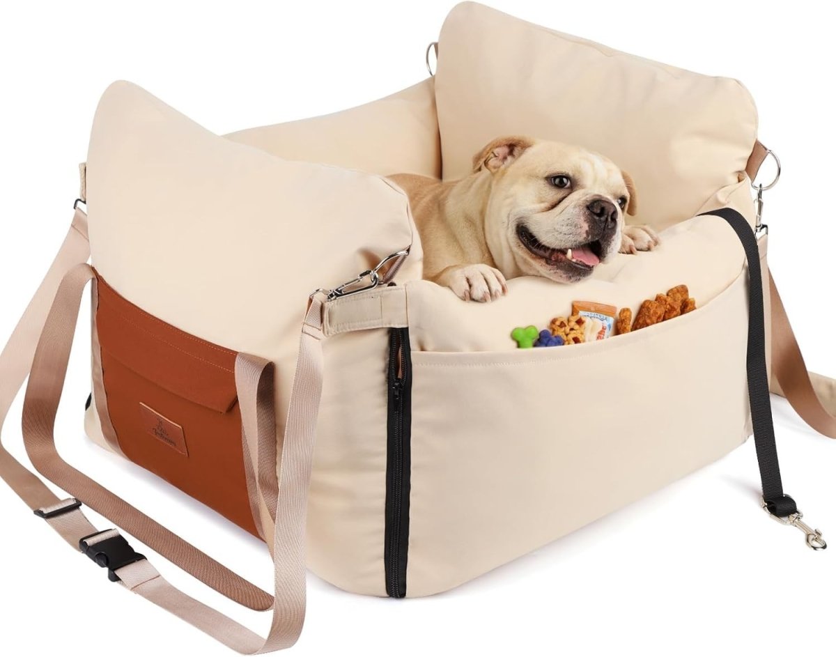 Dog Car Seat Booster Waterproof Pet Travel Bed Safety Leash 25lb - Kwikley
