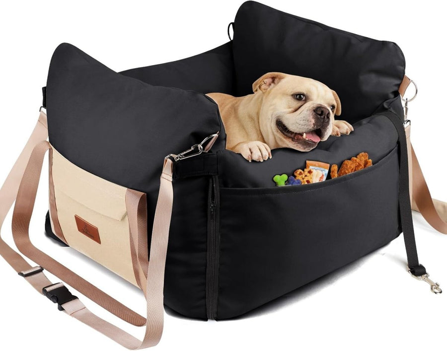Dog Car Seat Booster Waterproof Pet Travel Bed Safety Leash 25lbs - Kwikley
