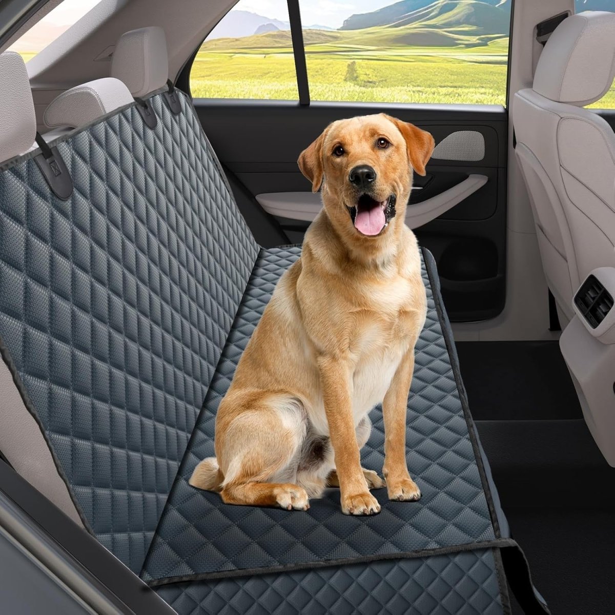 Dog Car Seat Cover Hammock Rear Protector Non Slip Scratch Proof - Kwikley