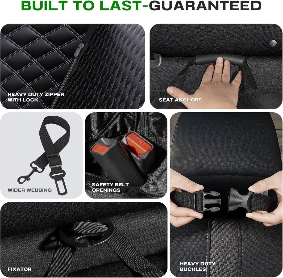 Dog Car Seat Cover Hammock Waterproof Mesh Window Rear Protector 147cm - Kwikley