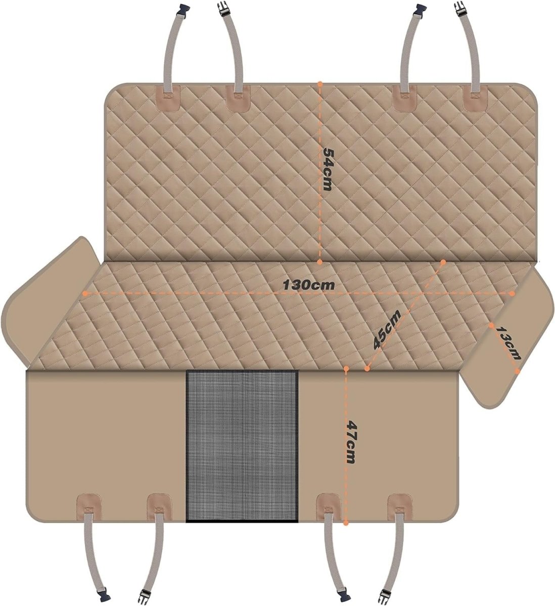 Dog Car Seat Cover Hammock Waterproof Mesh Window Rear Protector - Kwikley