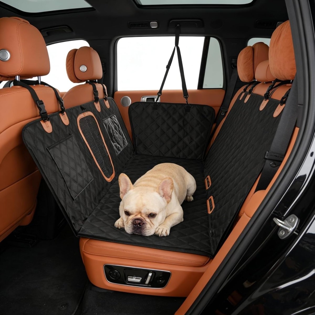 Dog Car Seat Cover Hammock Waterproof Rear Protector 137x147cm Black - Kwikley