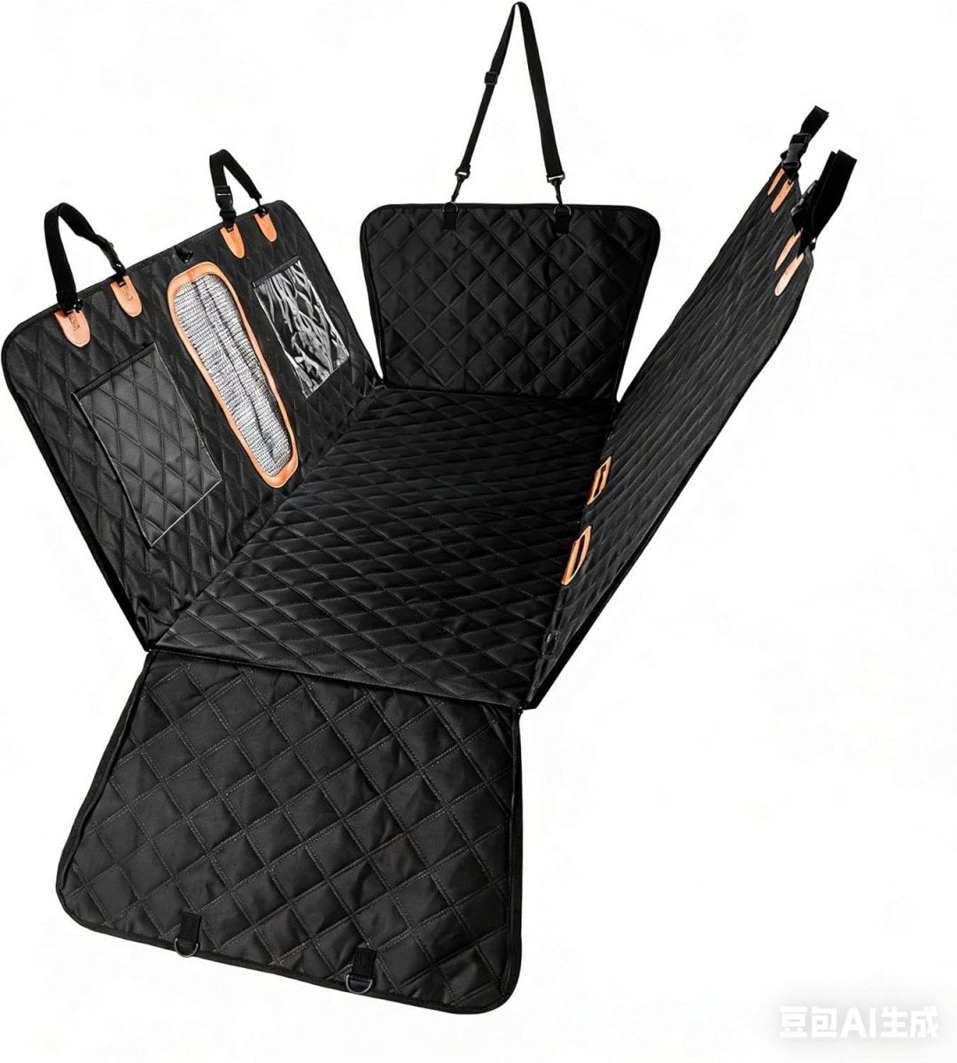 Dog Car Seat Cover Hammock Waterproof Rear Protector 137x147cm Black - Kwikley