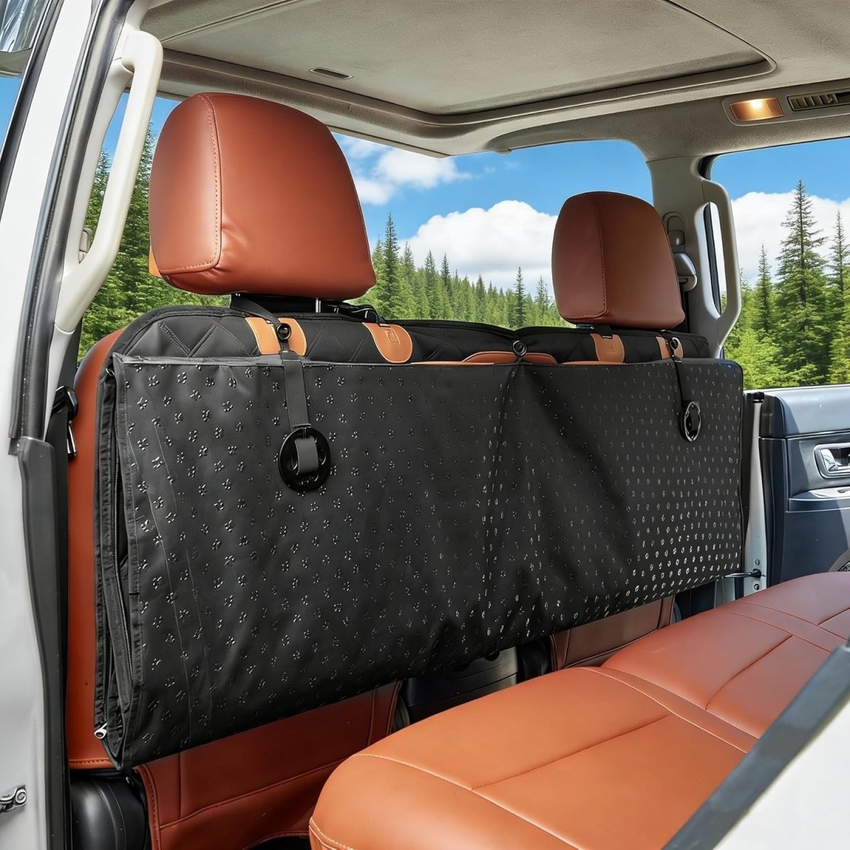 Dog Car Seat Cover Hammock Waterproof Rear Protector 137x147cm Black - Kwikley