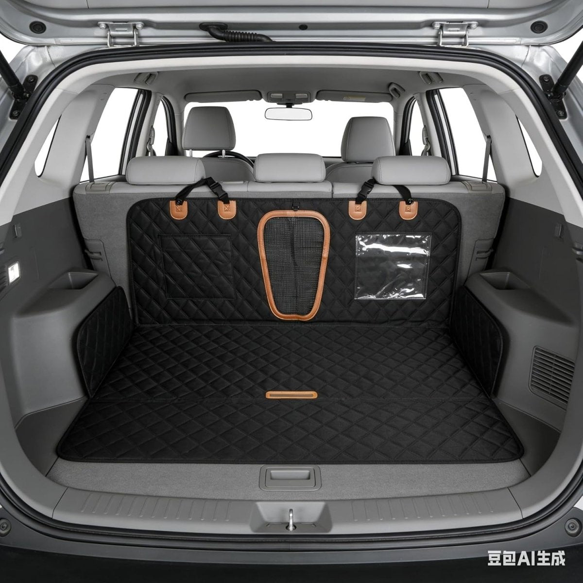 Dog Car Seat Cover Hammock Waterproof Rear Protector Mesh Window 147cm - Kwikley