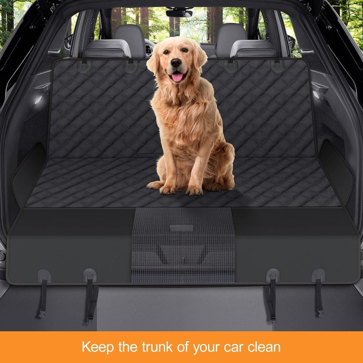 Dog Car Seat Cover Hammock Waterproof Rear Seat Protector Mesh Window - Kwikley