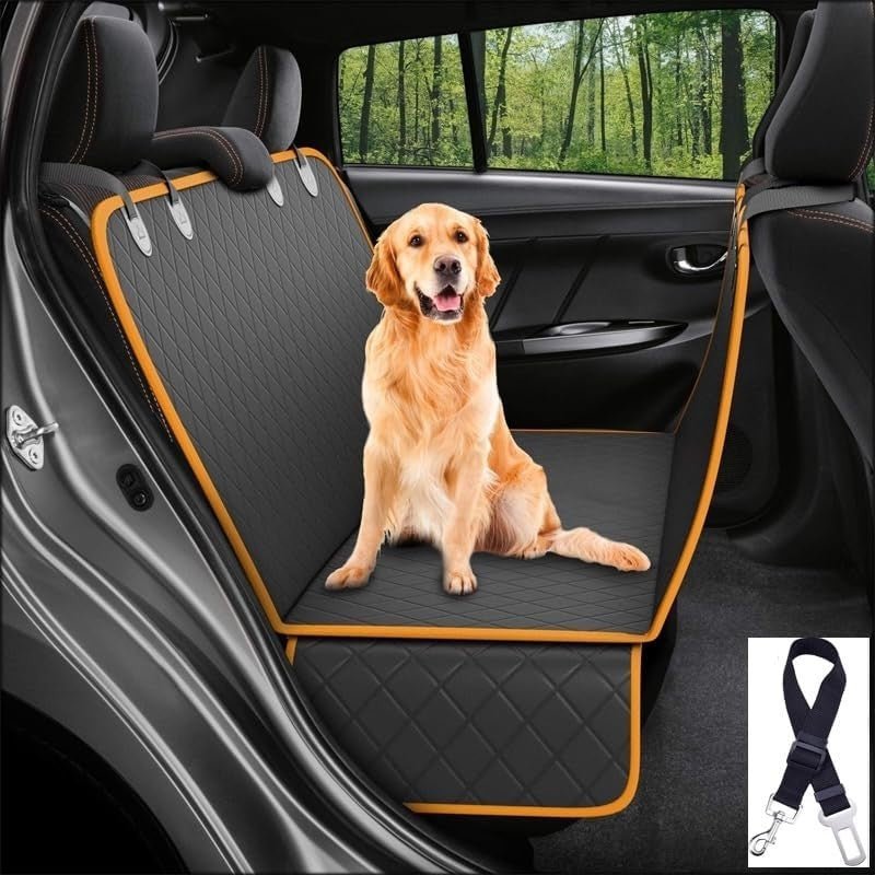 Dog Car Seat Cover Hammock Waterproof Rear Seat Protector Non Slip Heavy Duty - Kwikley