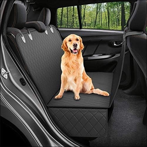 Dog Car Seat Cover Hammock Waterproof Rear Seat Protector Non Slip Strap - Kwikley