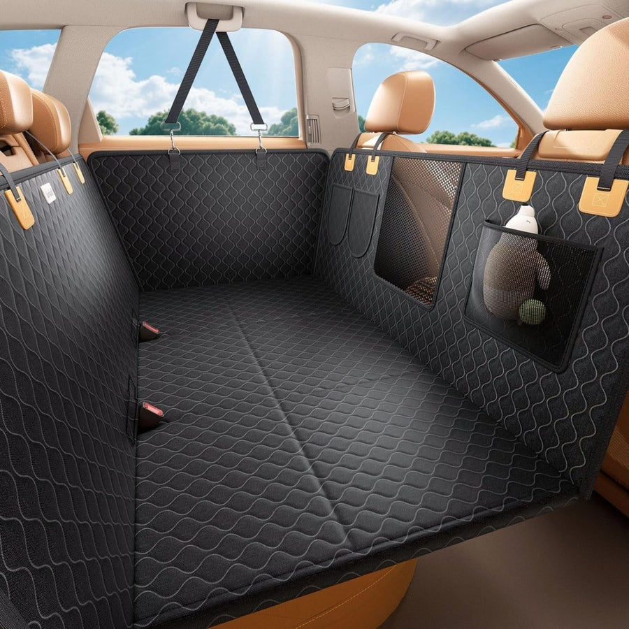 Dog Car Seat Cover Hard Bottom Hammock Waterproof SUV Truck Protector - Kwikley