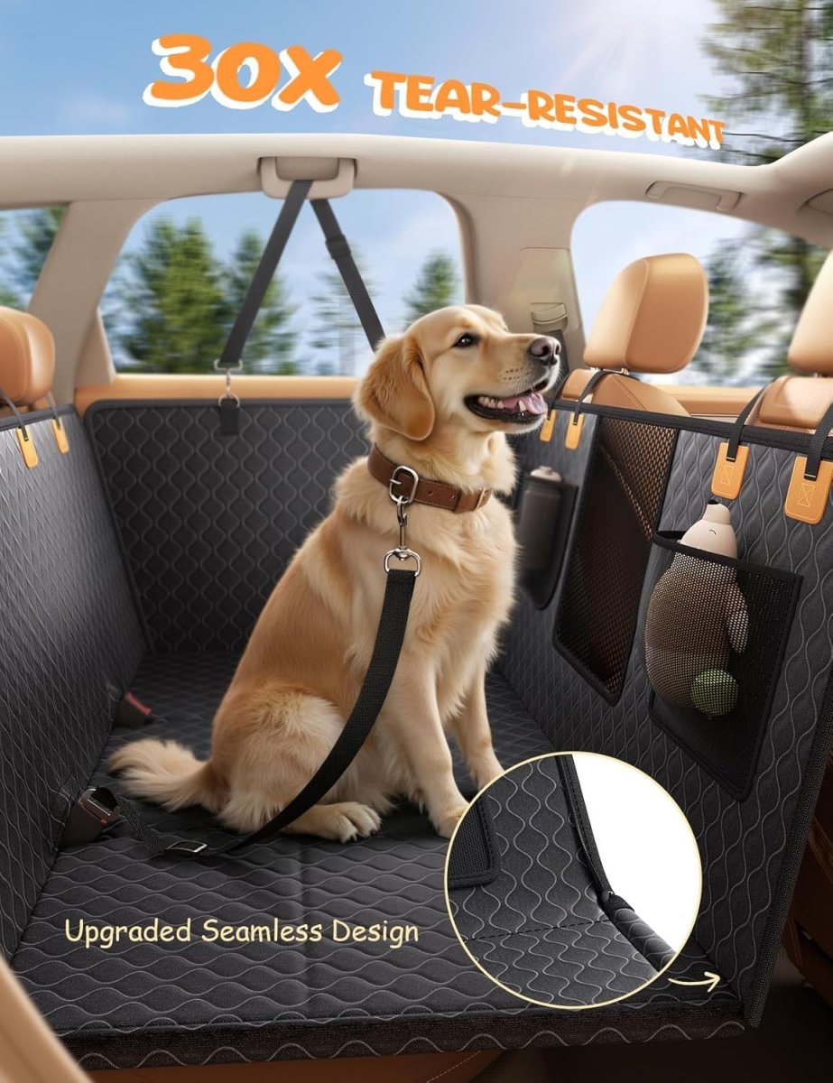 Dog Car Seat Cover Hard Bottom Hammock Waterproof SUV Truck Protector - Kwikley