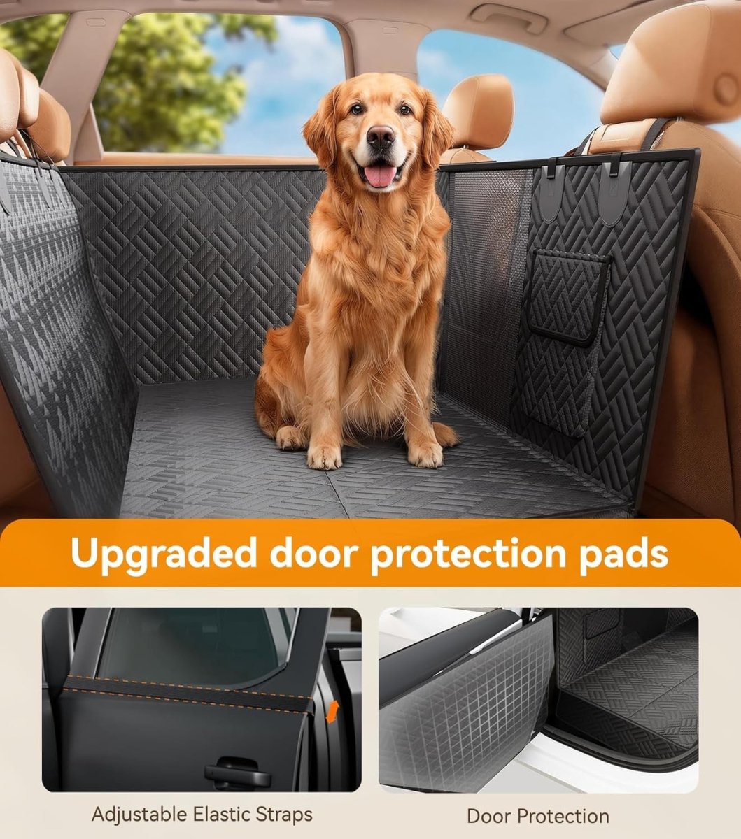 Dog Car Seat Extender Hard Bottom Hammock Waterproof 400lb Support - Kwikley
