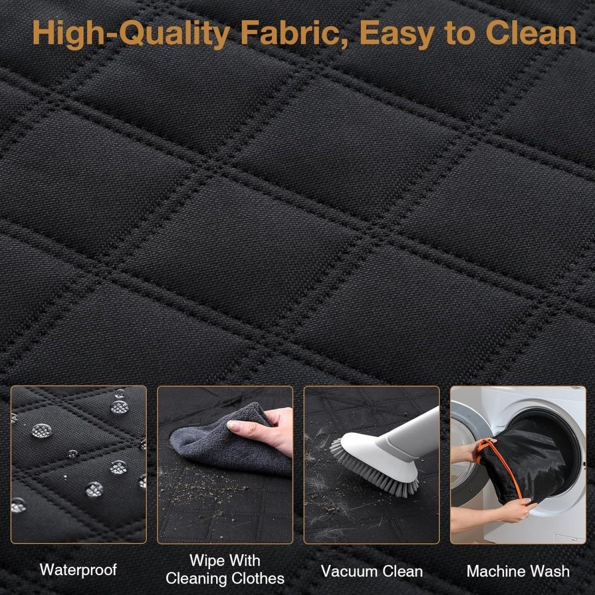 Dog Car Seat Extender Hard Bottom Waterproof Hammock 150kg Load - Kwikley